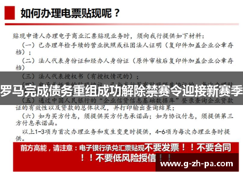 罗马完成债务重组成功解除禁赛令迎接新赛季